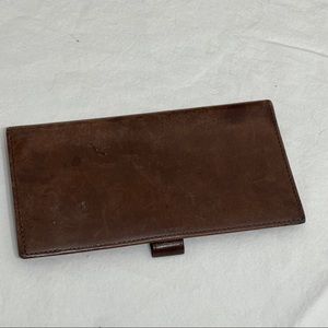 Coach checkbook leather cover